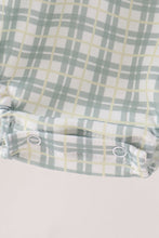 Sage plaid pocket bubble