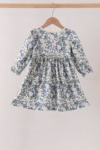 Vintage Floral Smocked Ruffle Dress