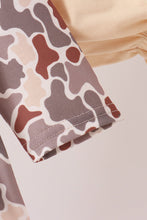 Khaki camoufalge cross deer embroidery ruffle bloomer set - ARIA KIDS