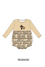 Khaki camoufalge cross deer embroidery bubble