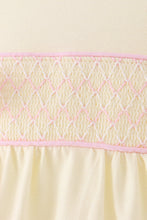 Cream smocked bow bubble - ARIA KIDS
