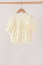 Cream smocked bow bubble - ARIA KIDS