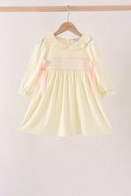 Cream smocked bow dress - ARIA KIDS