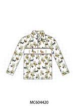 Duck embroidery half-zip pullover