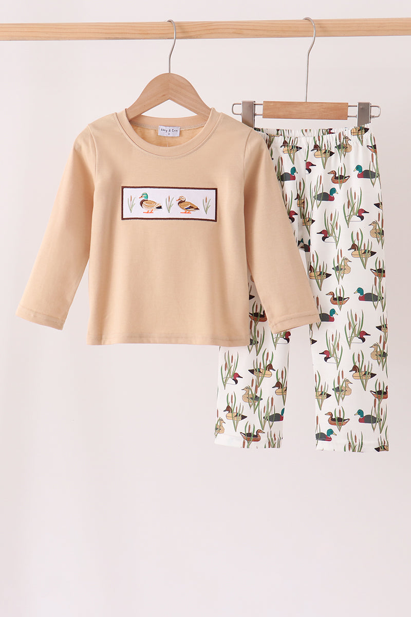 Duck embroidery pants set - ARIA KIDS