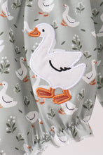Grey goose applique ruffle bubble - ARIA KIDS