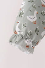 Grey goose applique ruffle bubble - ARIA KIDS