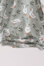 Grey goose applique ruffle bubble - ARIA KIDS