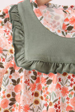 Green floral ruffle bubble - ARIA KIDS