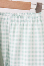 Green Gingham Pants Set