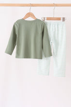 Green Gingham Pants Set