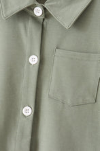 Green Pocket Button Down Shirt