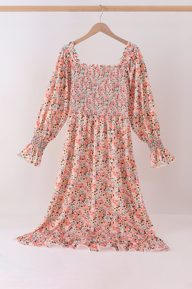 Floral smocked mom dress - ARIA KIDS