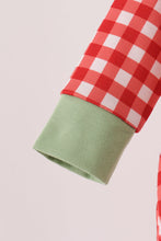 Red goose embroidery gingham bubble - ARIA KIDS