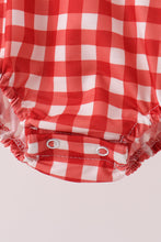 Red goose embroidery gingham bubble - ARIA KIDS
