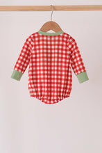 Red goose embroidery gingham bubble - ARIA KIDS
