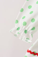 Green grinch embroidery dot bloomer set