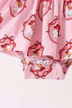 Pink santa claus bamboo ruffle bubble