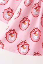 Pink santa claus bamboo pants set