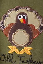 Forest camouflage turkey applique bubble