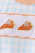 Pumpkin Pie Embroidery Gingham Bubble