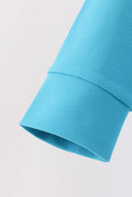 Blue turkey embroidery top - ARIA KIDS