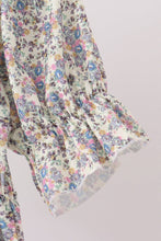 Blue floral smocked mom dress
