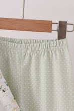 Sage floral smocked ruffle pants set - ARIA KIDS