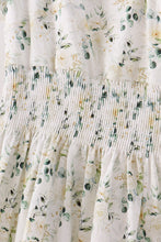 Sage floral smocked tiered mom dress - ARIA KIDS