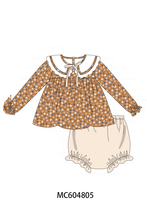 Fall floral print bloomer set - ARIA KIDS