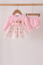 Pink chicken embroidery bloomer set - ARIA KIDS