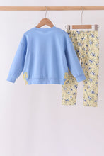 Yellow Floral Bow Applique Pants Set - ARIA KIDS