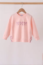 Pink Floral Bow Applique Top - ARIA KIDS