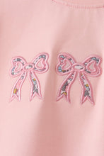 Pink Floral Bow Applique Top - ARIA KIDS