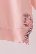 Pink Floral Bow Applique Top - ARIA KIDS