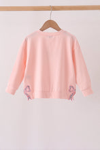 Pink Floral Bow Applique Top - ARIA KIDS