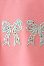 Pink Floral Bow Applique Top - ARIA KIDS