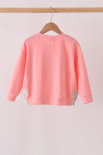 Pink Floral Bow Applique Top - ARIA KIDS