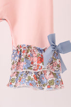 Pink Chicken Applique Ruffle Romper