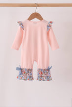 Pink Chicken Applique Ruffle Romper