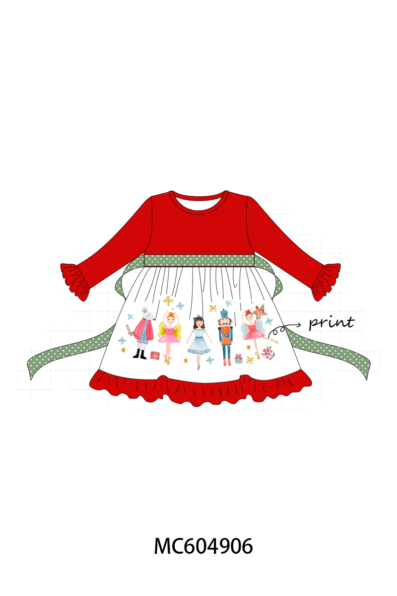 Red Nutcracker Ruffle Dress
