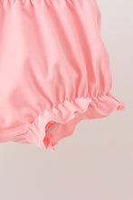 Colorblock character applique ruffle bloomer set