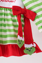 Green Stripe Grinch Applique Bloomer Set - ARIA KIDS