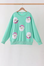 Mint Santa Sequin Mom&me Top
