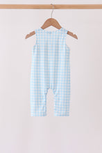 Blue Candy Cane Embroidery Gingham JonJon