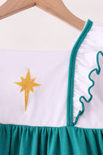 Forest Nativity Embroidery Ruffle Dress