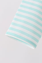 Mint Nutcracker Embroidery Stripe Top