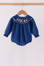 Blue corduroy Nativity Embroidery Bubble