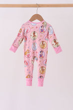 Pink Princess Zipper Bamboo Romper - ARIA KIDS