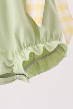 Green Princess Frog Embroidery Ruffle Bubble - ARIA KIDS